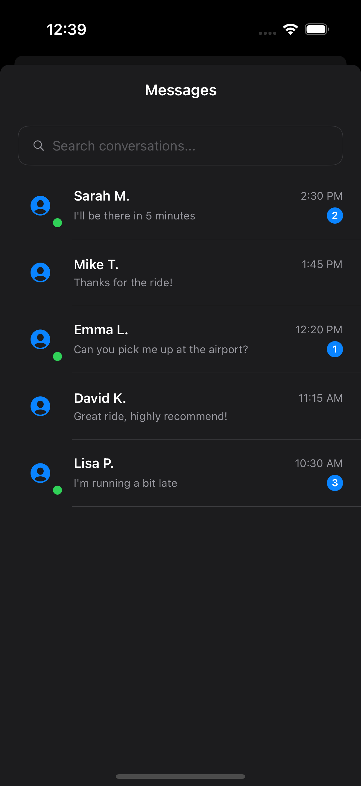RideShare screenshot: ChatPage.png